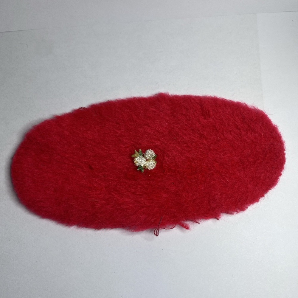 VINTAGE 1960'S‎ BARBIE SUZY GOOSE RED FUR OVAL RUG FOR BARBIE DOLL